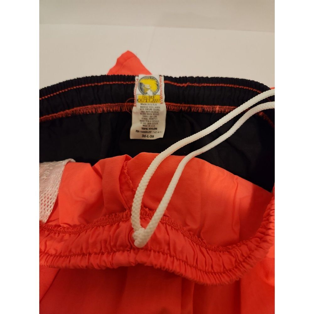 RARE Men's Vintage Surf Outlaw Surf Swim Trunks Shorts Size Large - Picture 3 of 4